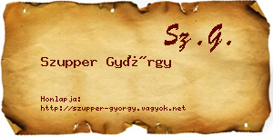 Szupper György névjegykártya
